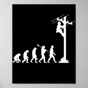 Poster lineman électricien évolution lineman