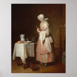 Poster L'infirmière attentive - Jean-Siméon Chardin Art