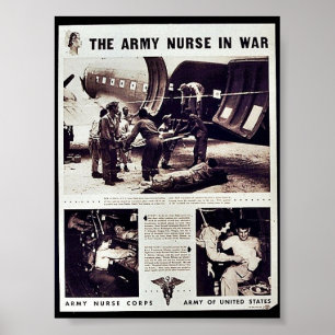 Poster L'infirmière d'armée dans la guerre
