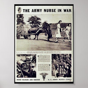 Poster L'infirmière d'armée dans la guerre