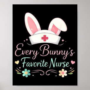 Poster L'infirmière préférée de tous les lapins Équipe d'