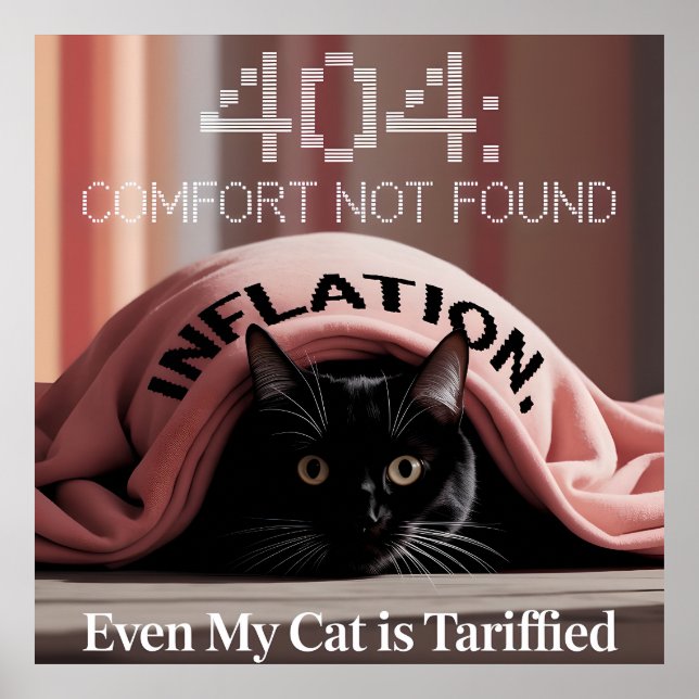Poster L'inflation vous a découragé ? Ce chat vous compre (Devant)