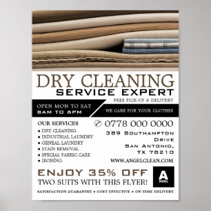 Poster Linge De Linge De Lit, Nettoyage À Sec, Service De