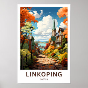 Poster Linkoping Suède Travel Print