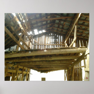 Poster L'intérieur de la vieille grange devant