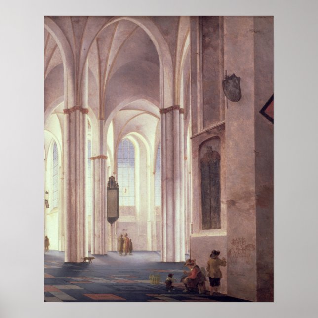 Poster L'intérieur du Buurkerk à Utrecht, 1644 (Devant)