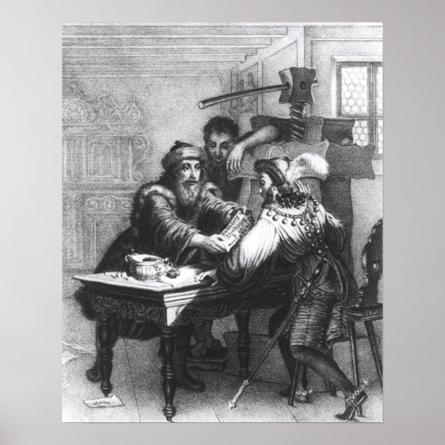 Poster L'invention de l'imprimerie, 1827 (Devant)