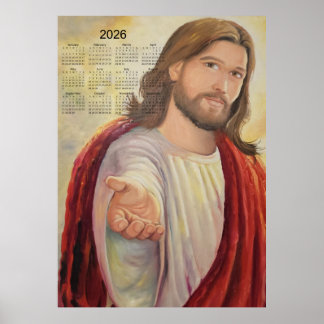 Poster L'Invitation Divine : Calendrier Jésus 2026