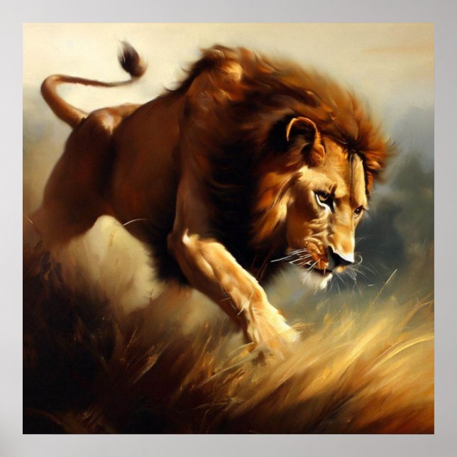 Poster Lion (12) Chat sauvage (Devant)