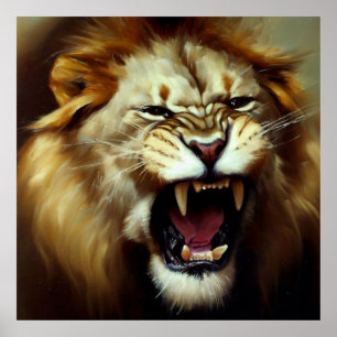 Poster Lion (9) Chat sauvage