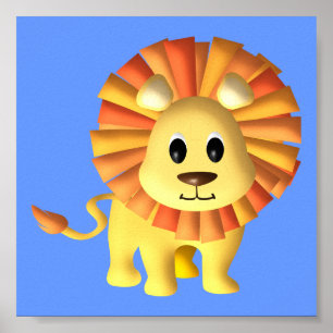 Poster Lion bébé / Décor de pépinière