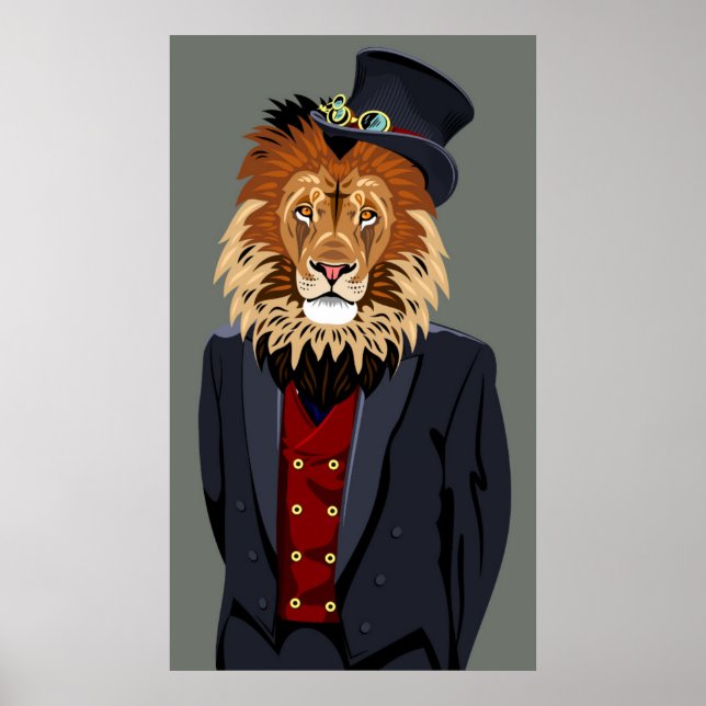 Poster Lion classique (Devant)