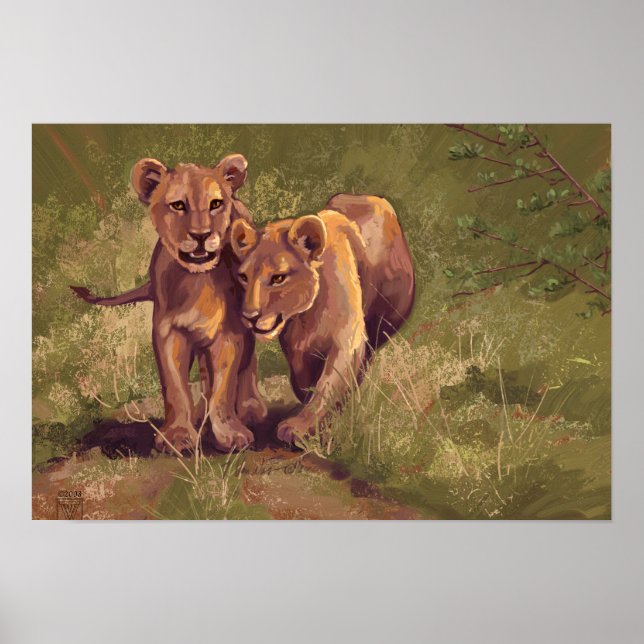 Poster Lion Cubs (Devant)