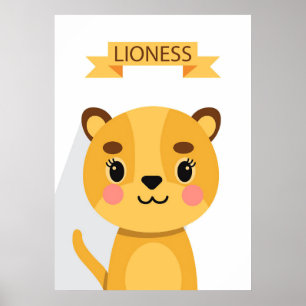 Poster Lion Cute Lioness