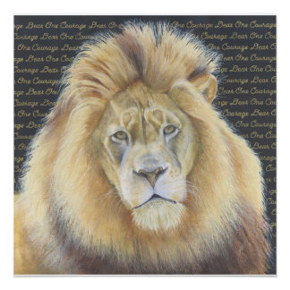 Poster Lion de Courage Chrétien