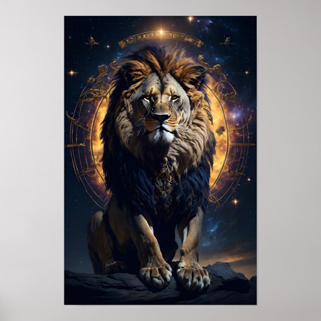 Poster Lion de Juda chrétien Jésus Christ Foi (Devant)