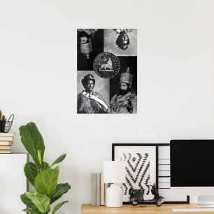 Poster Lion de Juda Jah Rastafari Haile Selassie I Roi