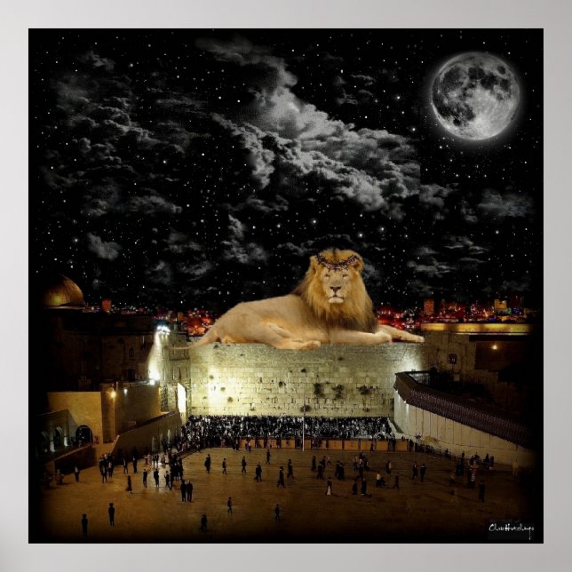Poster Lion De Judah Mur Occidental (Devant)