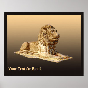 Poster Lion de pierre