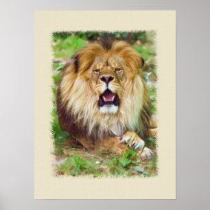Poster Lion d'hurlement