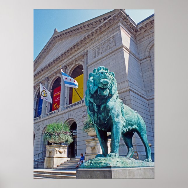 Poster Lion du Chicago Art Institute (Devant)