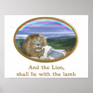 poster lion et agneau