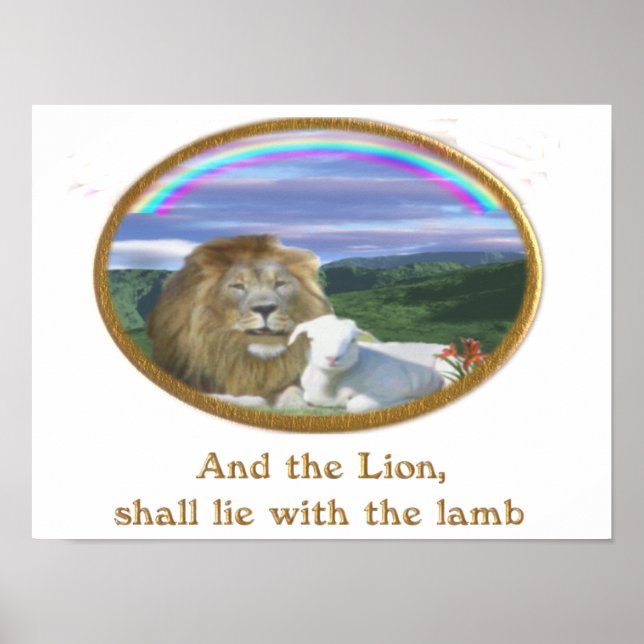 poster lion et agneau (Devant)