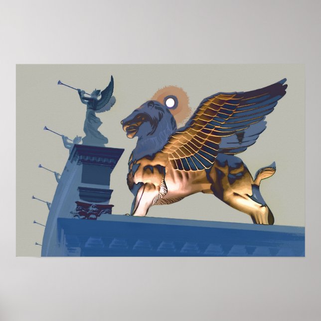 Poster Lion et Anges (Devant)