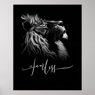 Poster Lion féroce