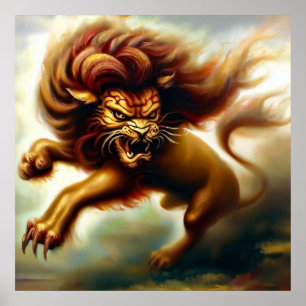 Poster Lion Foo Chinois (14)