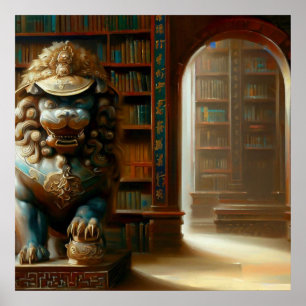 Poster Lion Foo Chinois (21)