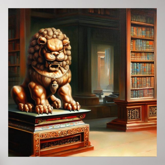 Poster Lion Foo Chinois (30) (Devant)