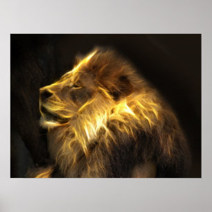 Poster Lion fractal