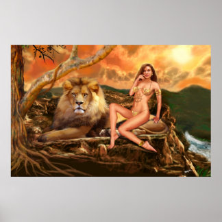 Poster Lion Goddess