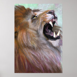 Poster lion hurlant