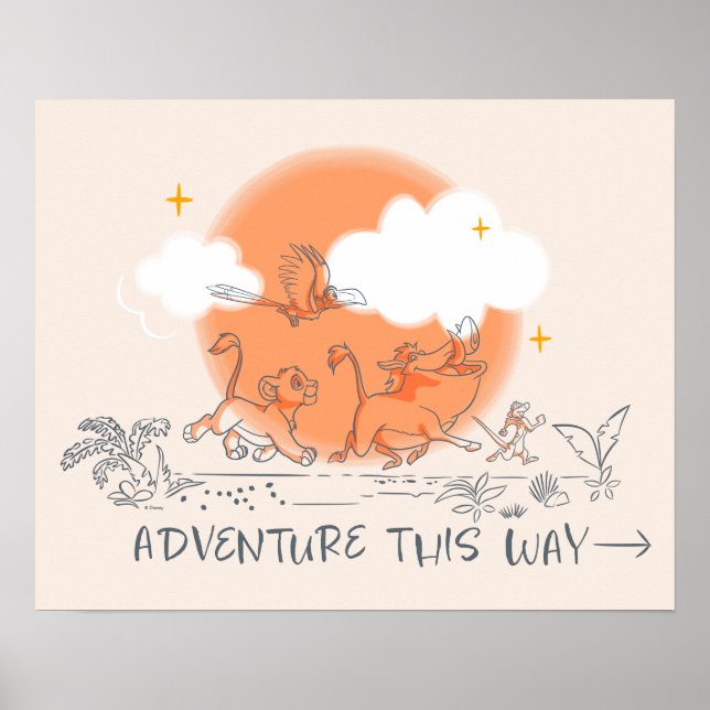 Poster Lion King | Aventure de cette façon (Devant)