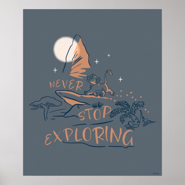 Poster Lion King | Simba - Ne jamais cesser d'explorer (Devant)