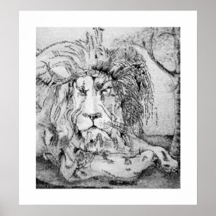 Poster Lion majestueux