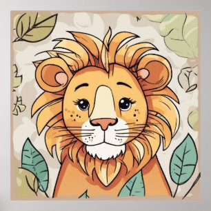 Poster Lion mignon