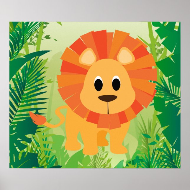 Poster Lion mignon (Devant)