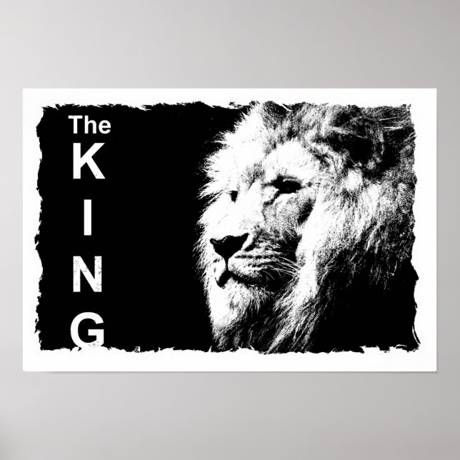 Poster Lion Modèle Nature Animal Le Roi tendance (Devant)