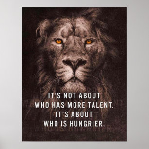 Poster Lion - Motivational Words - Inspirational