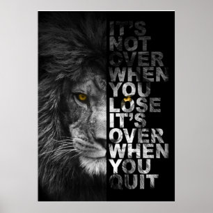 Poster Lion Portrait Motivationnel