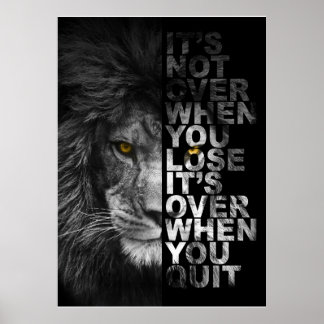 Poster Lion Portrait Motivationnel