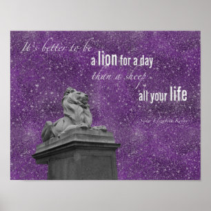 Poster Lion pour une journée
