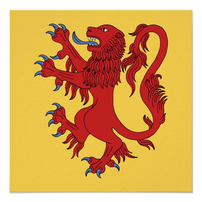 Poster Lion Rampant Gules (Devant)
