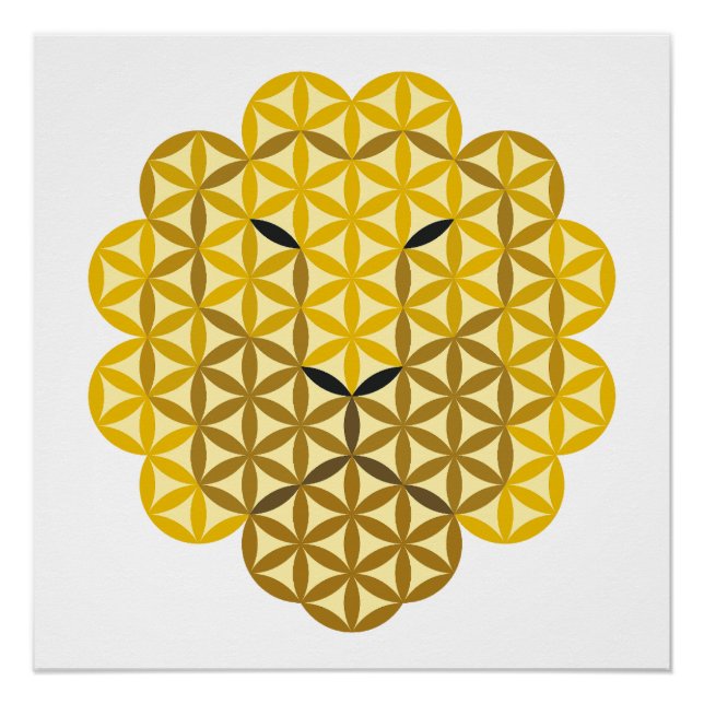 Poster Lion sacré - Lion de vie SMLB. (Devant)