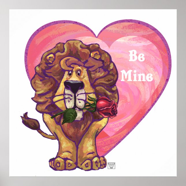 Poster Lion Saint Valentin (Devant)
