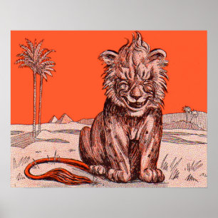 Poster lion souriant