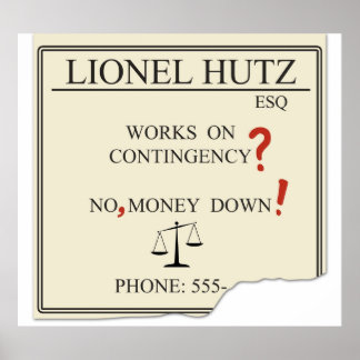 Poster Lionel Hutz - Pas d'argent